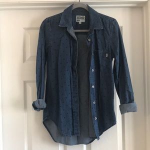 Vans women’s button up polka dot top